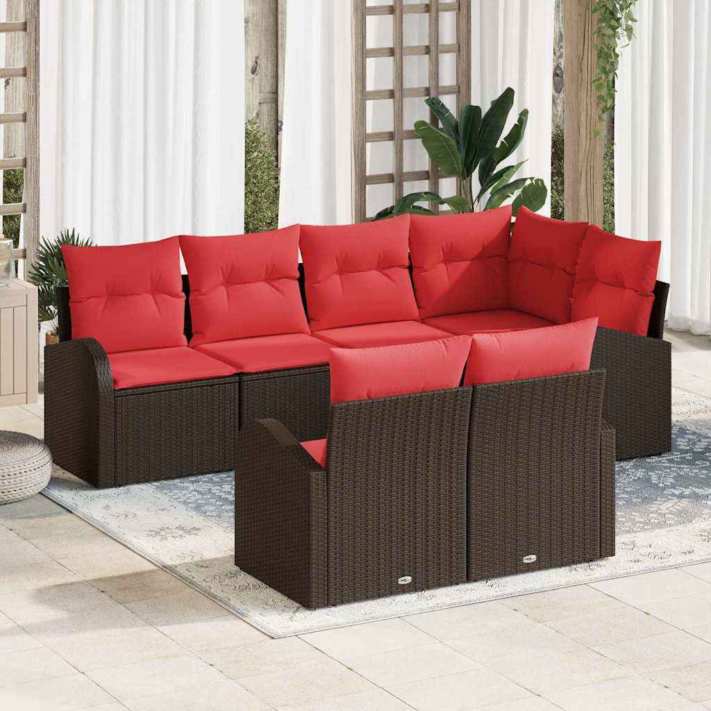 vidaXL Tuin Sofa Set Bruin poly rattan