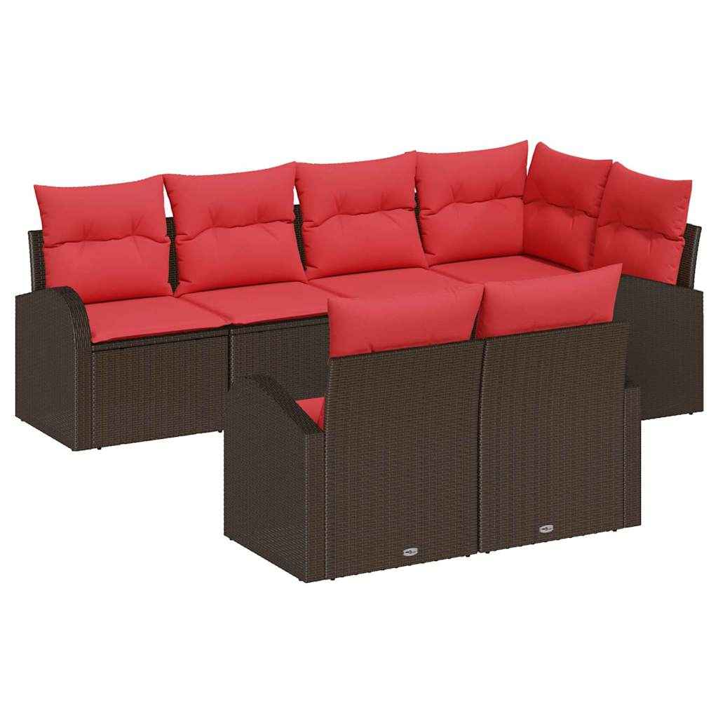 vidaXL Tuin Sofa Set Bruin poly rattan