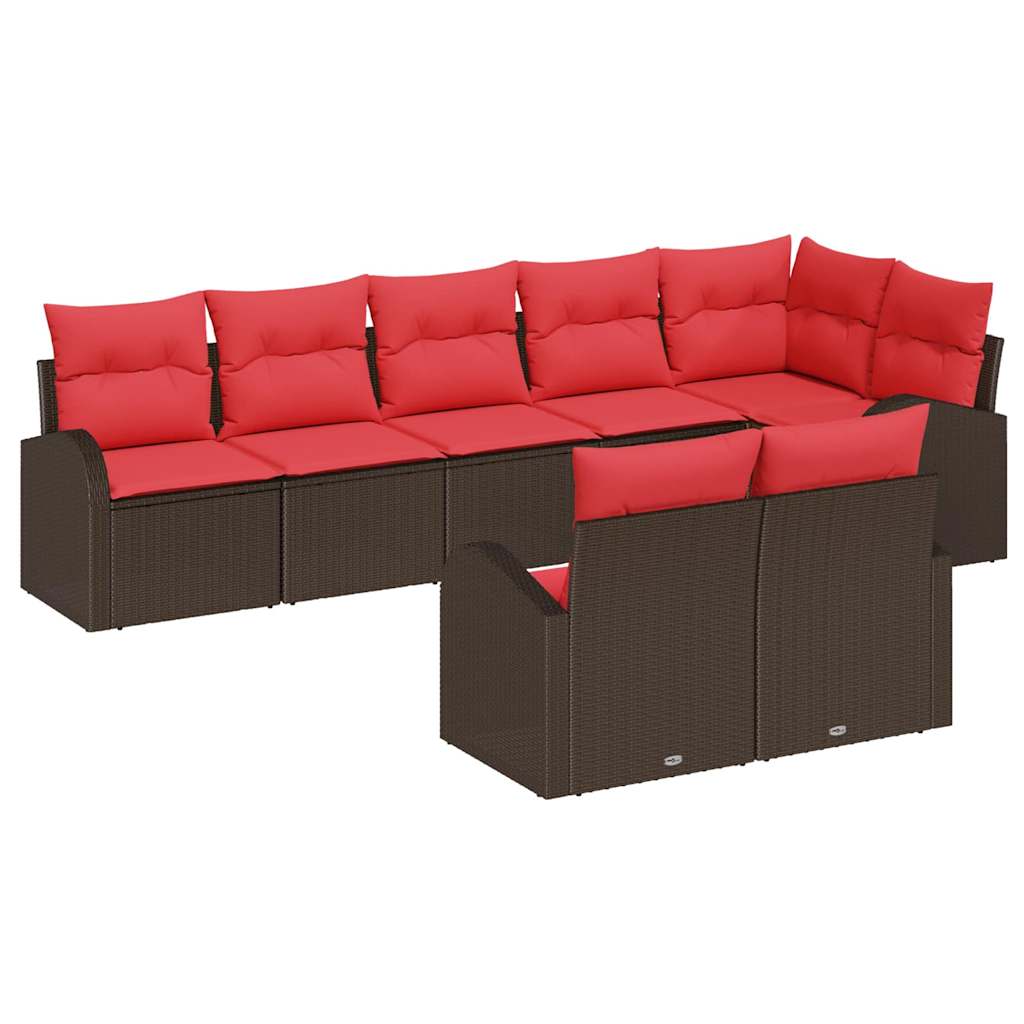 vidaXL Tuin Sofa Set Bruin poly rattan