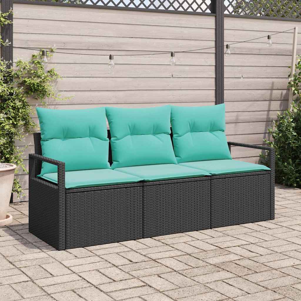vidaXL Bankstel 3 pcs Bruin poly rattan