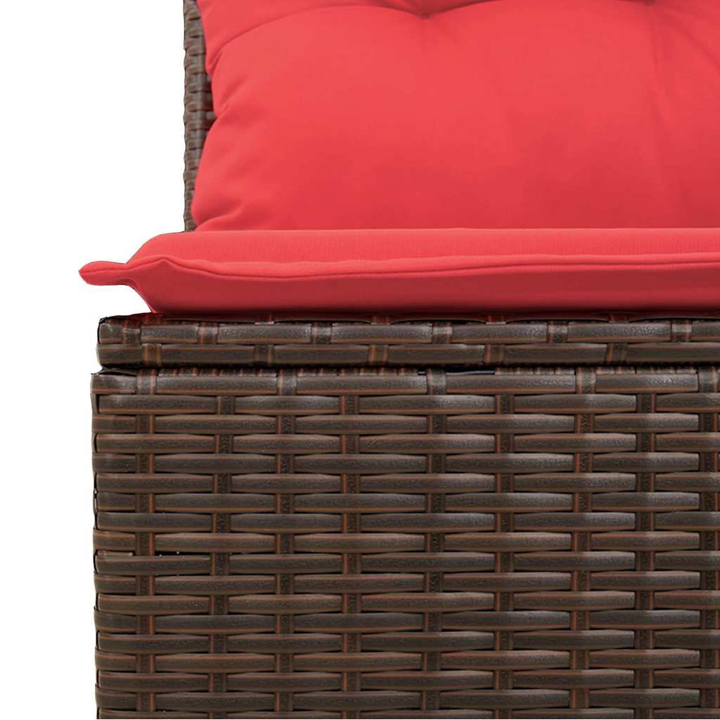 vidaXL Tuin Sofa Set met kussen 6 pcs Bruin poly rattan