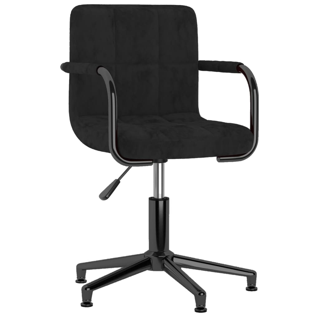 vidaXL Eetkamerstoelen draaibaar 2 st fluweel zwart
