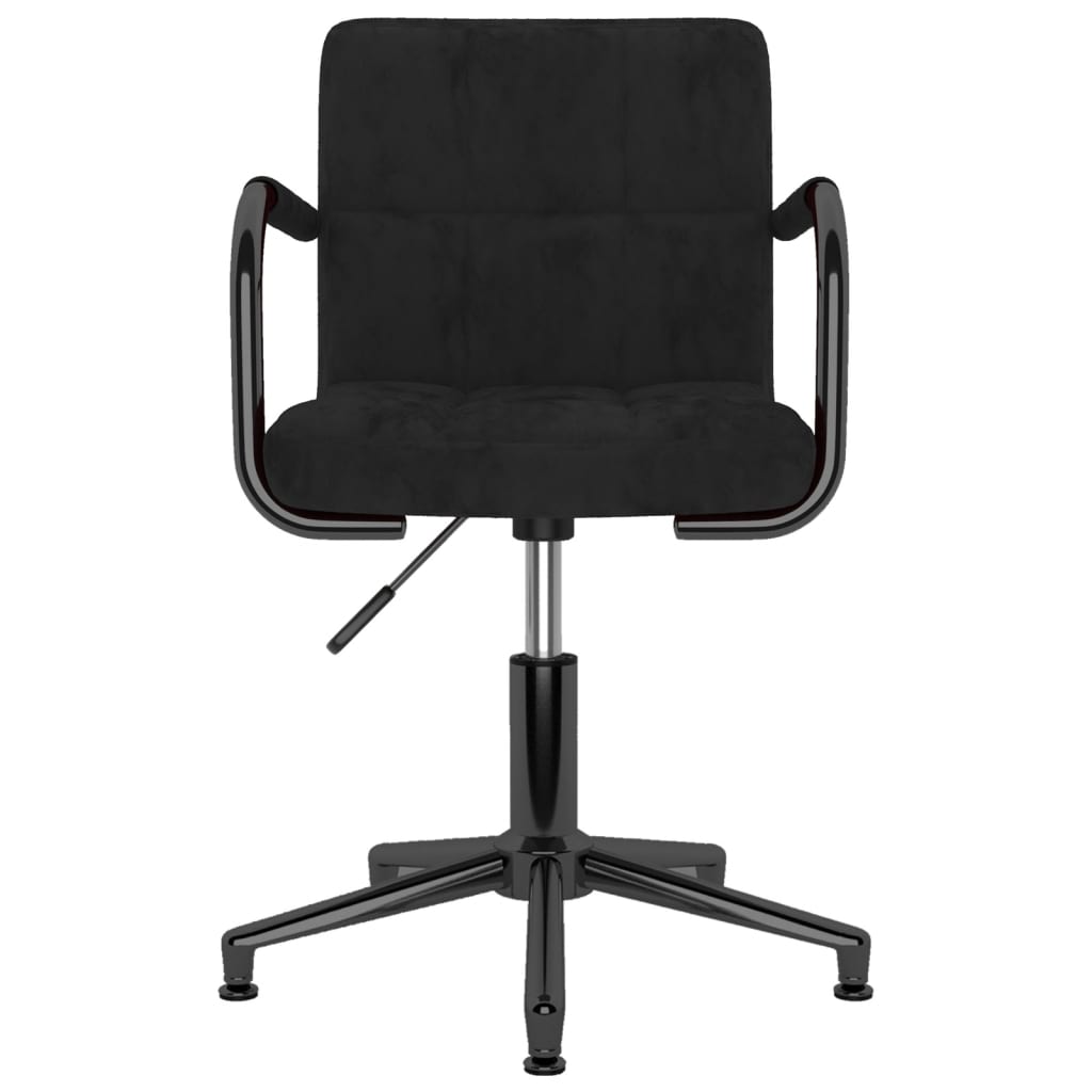 vidaXL Eetkamerstoelen draaibaar 2 st fluweel zwart