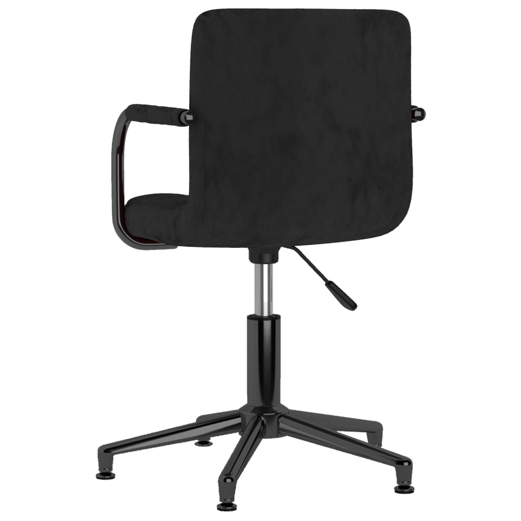 vidaXL Eetkamerstoelen draaibaar 2 st fluweel zwart