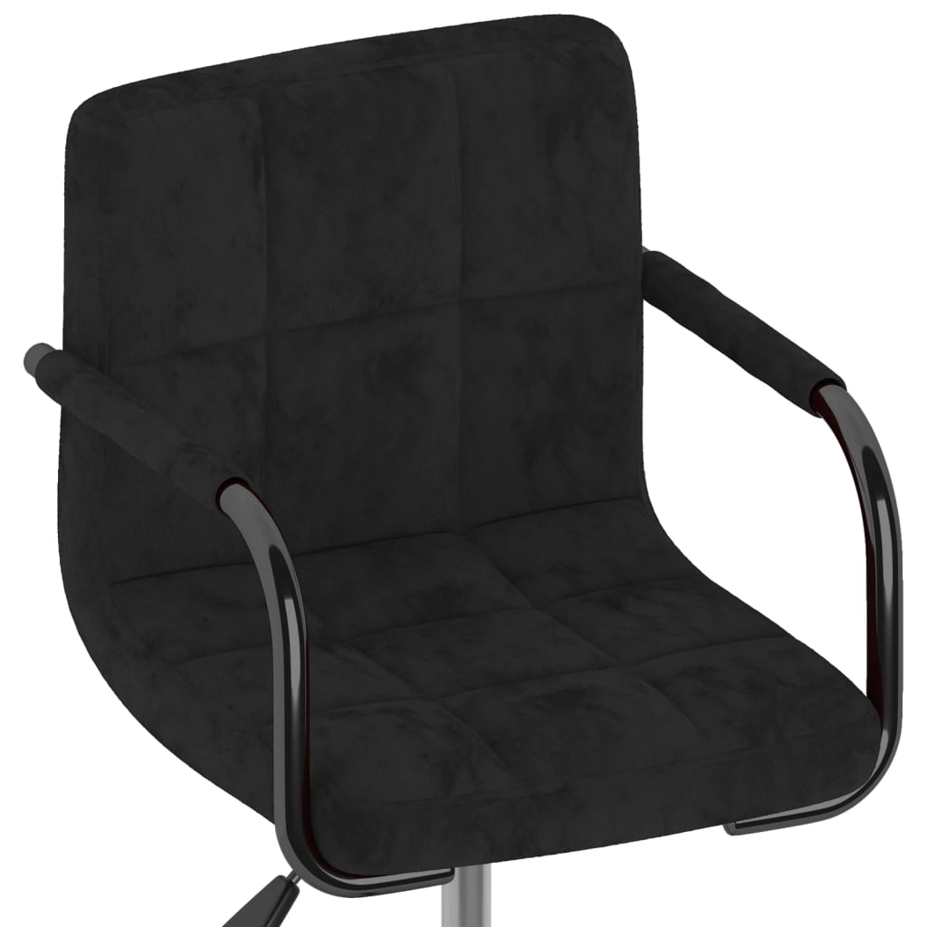 vidaXL Eetkamerstoelen draaibaar 2 st fluweel zwart