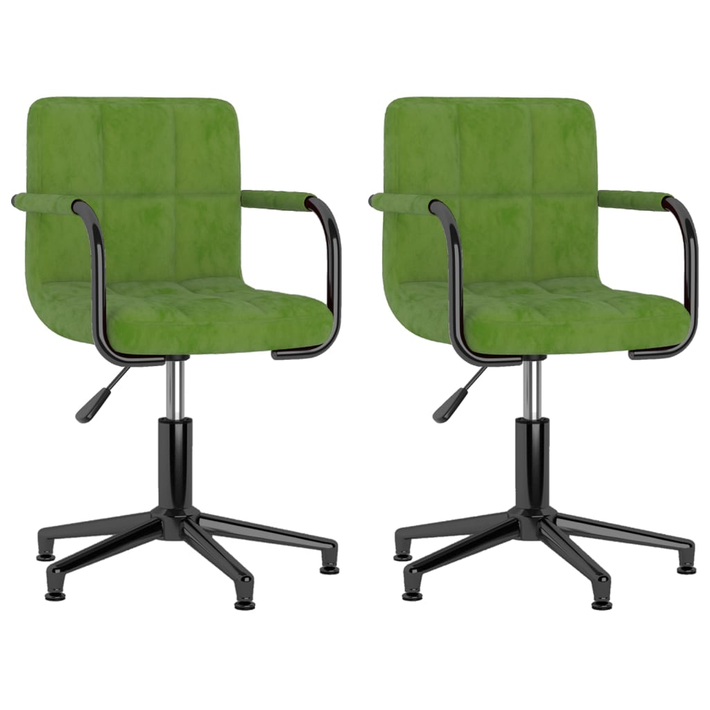 vidaXL Eetkamerstoelen draaibaar 2 st fluweel zwart