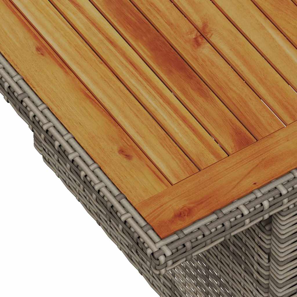 vidaXL Tuinbankenset 6 st Grijs en Marineblauw poly rattan