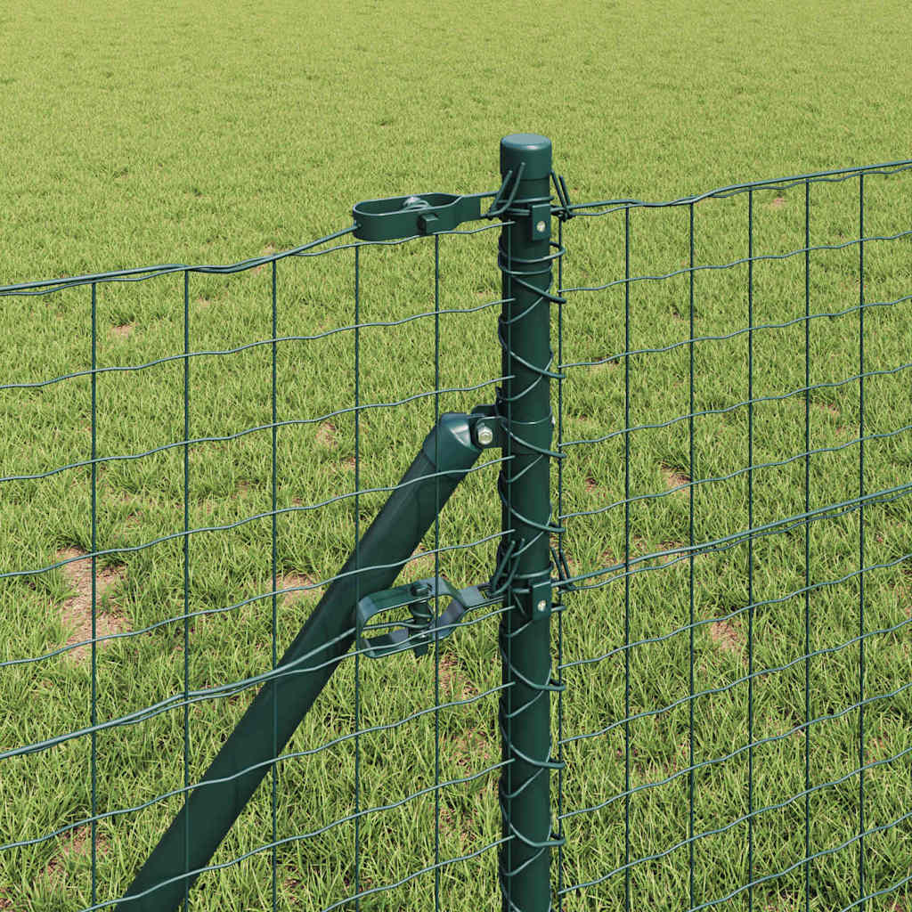 vidaXL Hekpalen 26 st Ø32 mm 80 cm gegalvaniseerd staal groen
