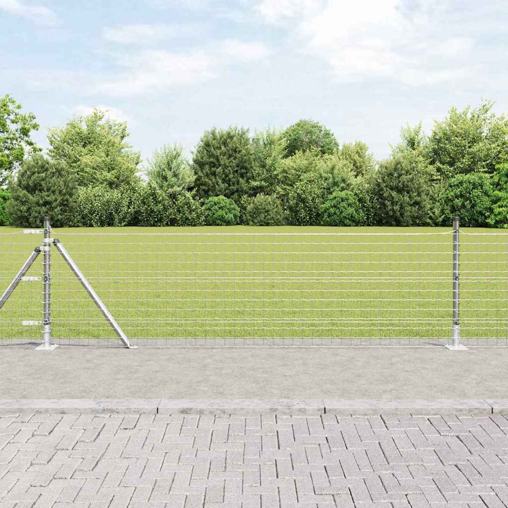 vidaXL Hekpaal met betonnen voet 26 st Groen Gepoedercoat staal