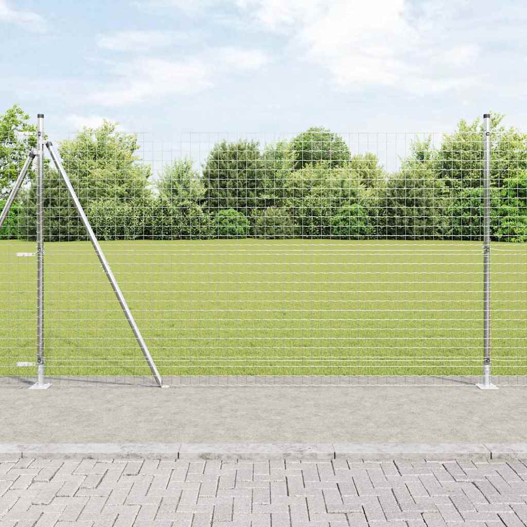 vidaXL Hekpaal met betonnen voet 26 st Groen Gepoedercoat staal