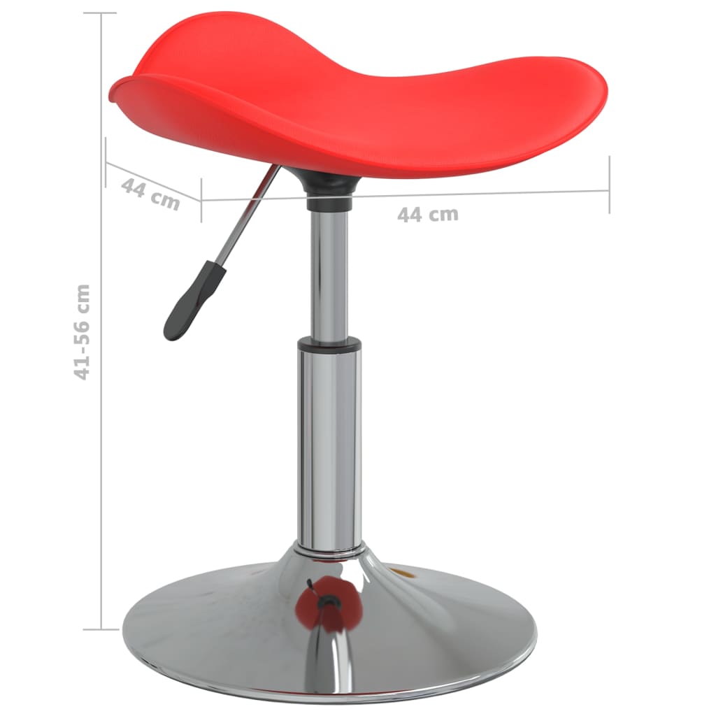 vidaXL Eetkamerstoelen 2 st verchroomd staal en kunstleer rood