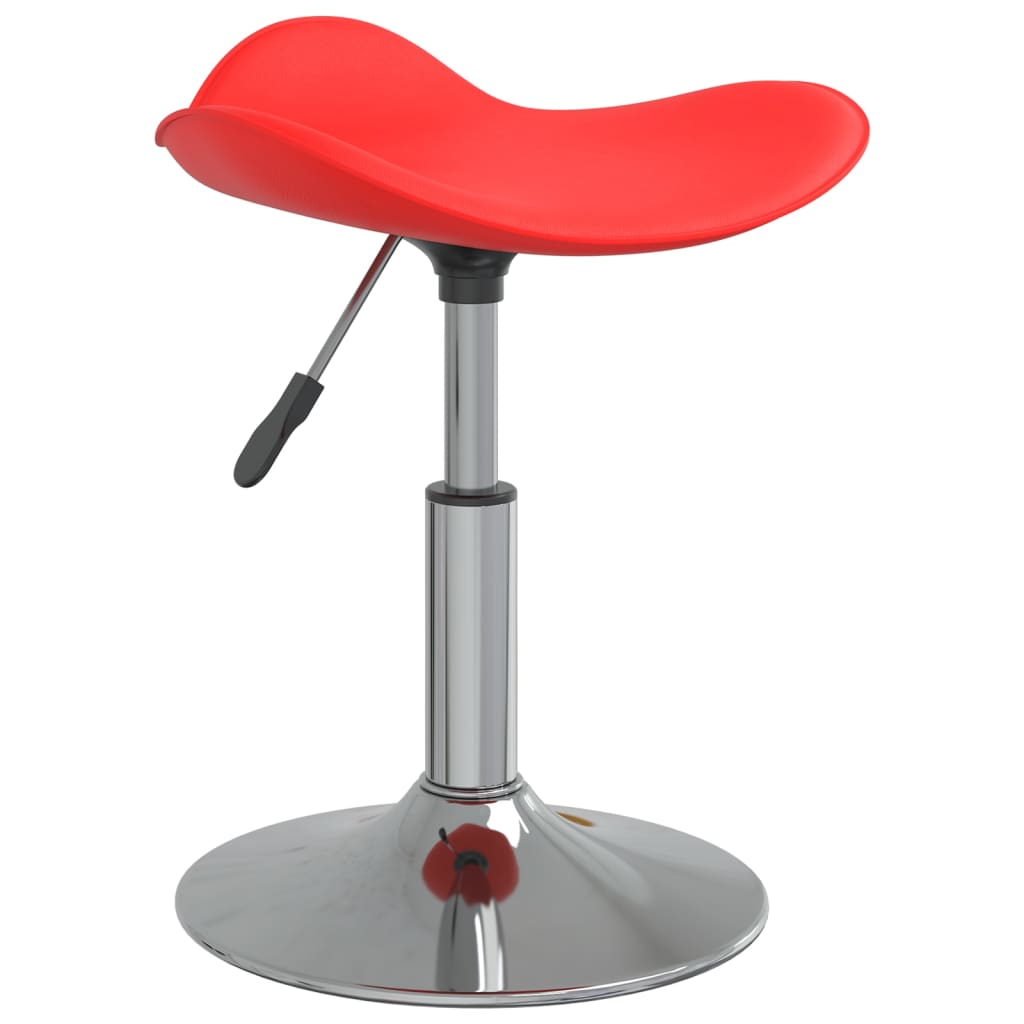 vidaXL Eetkamerstoelen 2 st verchroomd staal en kunstleer rood