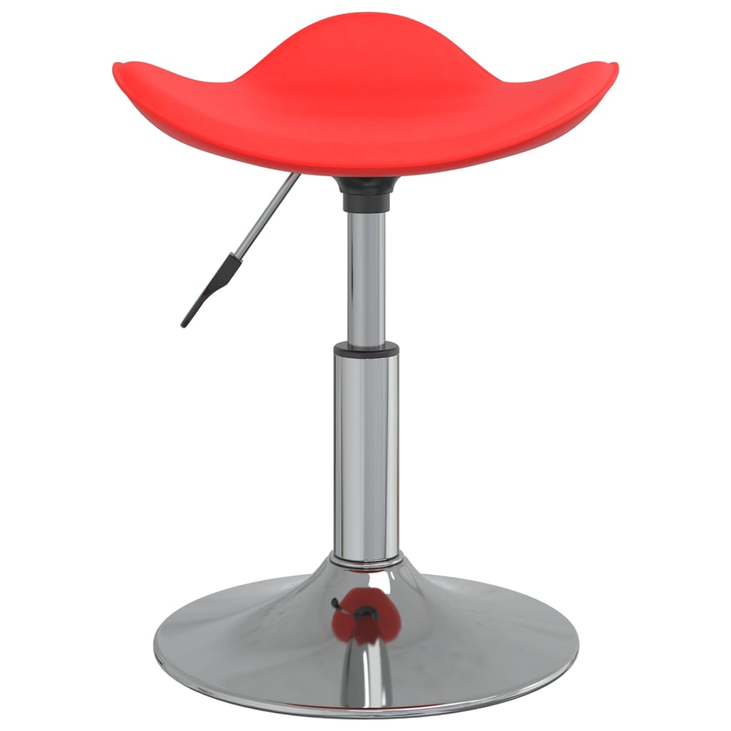 vidaXL Eetkamerstoelen 2 st verchroomd staal en kunstleer rood
