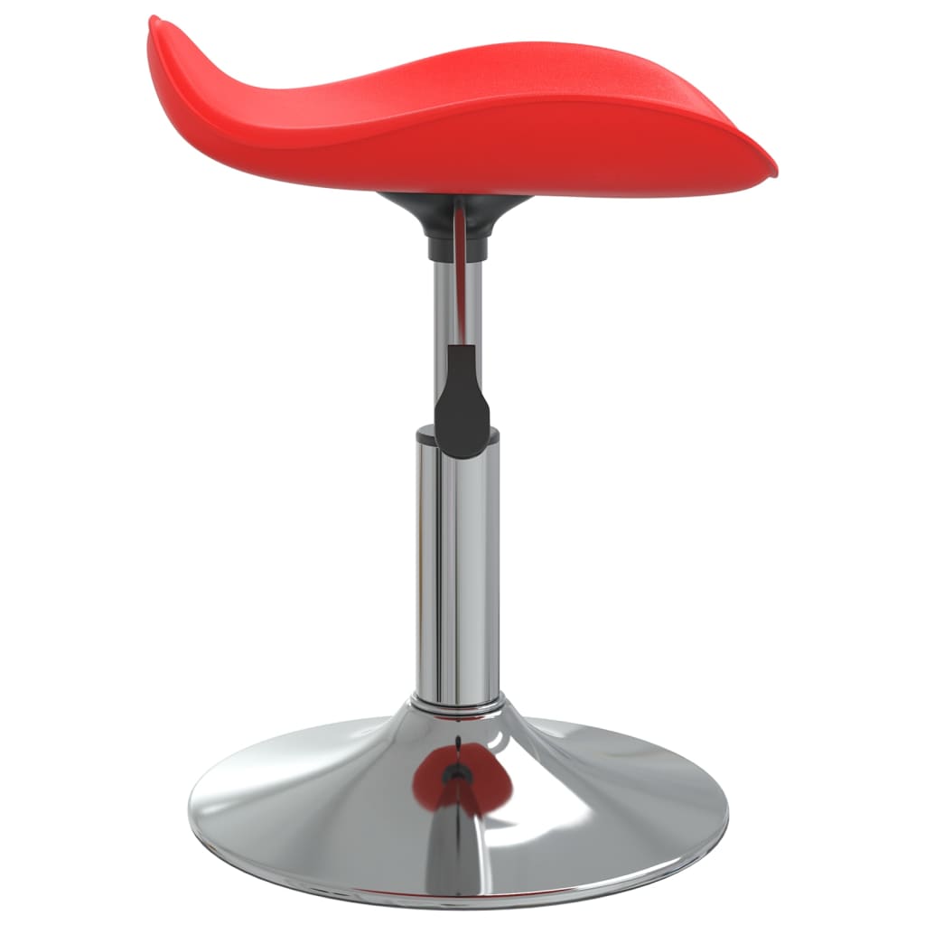 vidaXL Eetkamerstoelen 2 st verchroomd staal en kunstleer rood