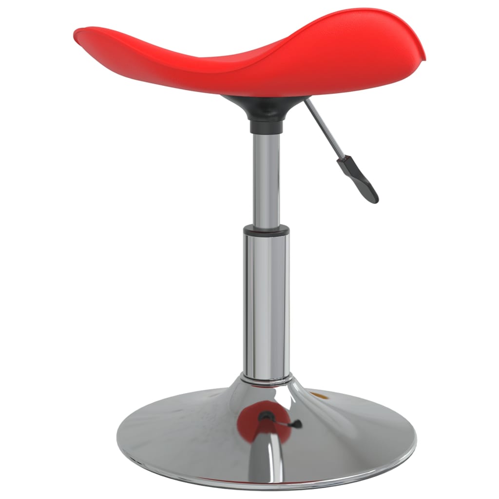 vidaXL Eetkamerstoelen 2 st verchroomd staal en kunstleer rood