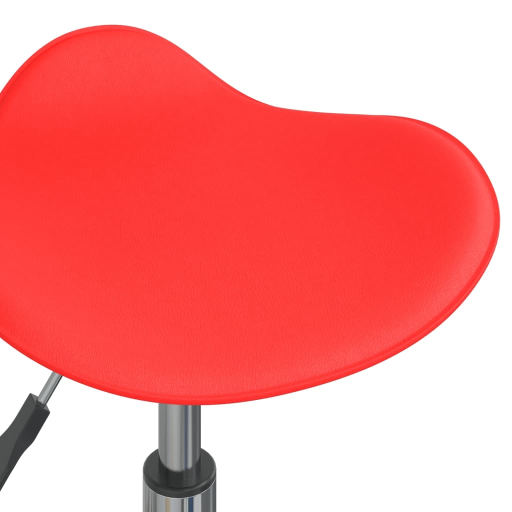 vidaXL Eetkamerstoelen 2 st verchroomd staal en kunstleer rood