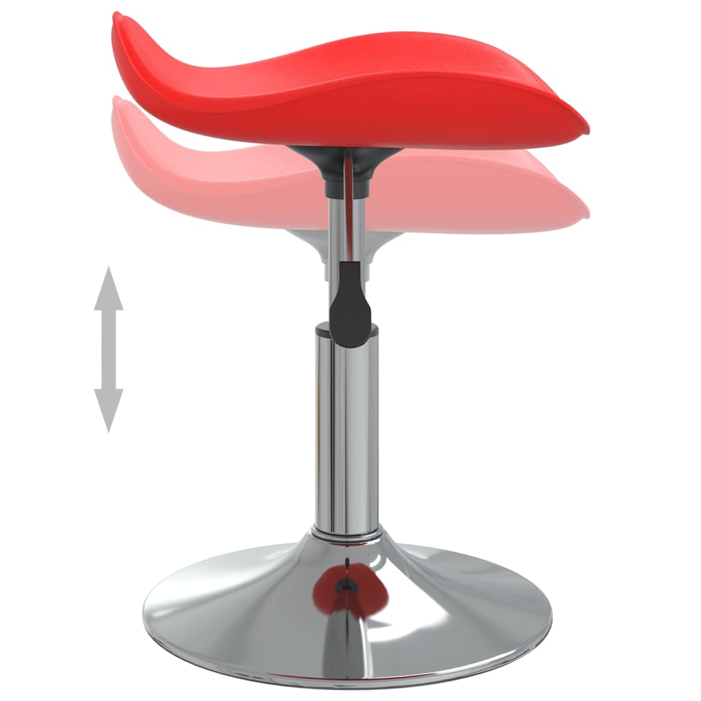 vidaXL Eetkamerstoelen 2 st verchroomd staal en kunstleer rood