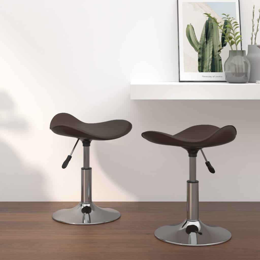 vidaXL Eetkamerstoelen 2 st verchroomd staal en kunstleer rood