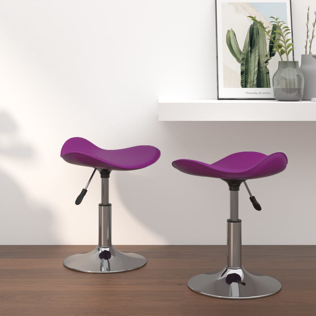 vidaXL Eetkamerstoelen 2 st verchroomd staal en kunstleer rood