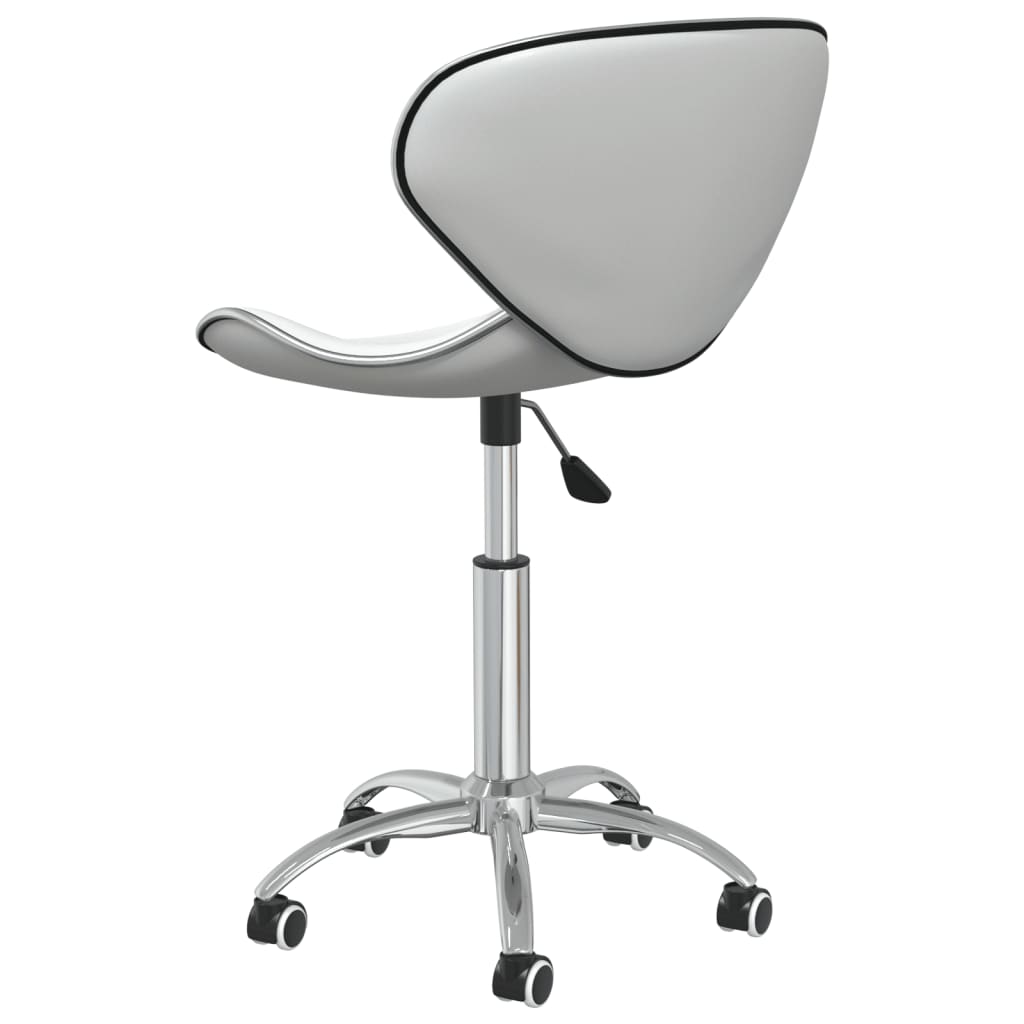 vidaXL Eetkamerstoelen draaibaar 2 st kunstleer wit