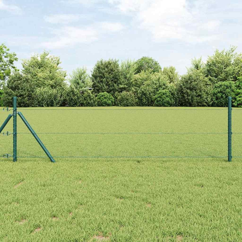 vidaXL Hexagon Hek Groen 0.4x10 m Staal