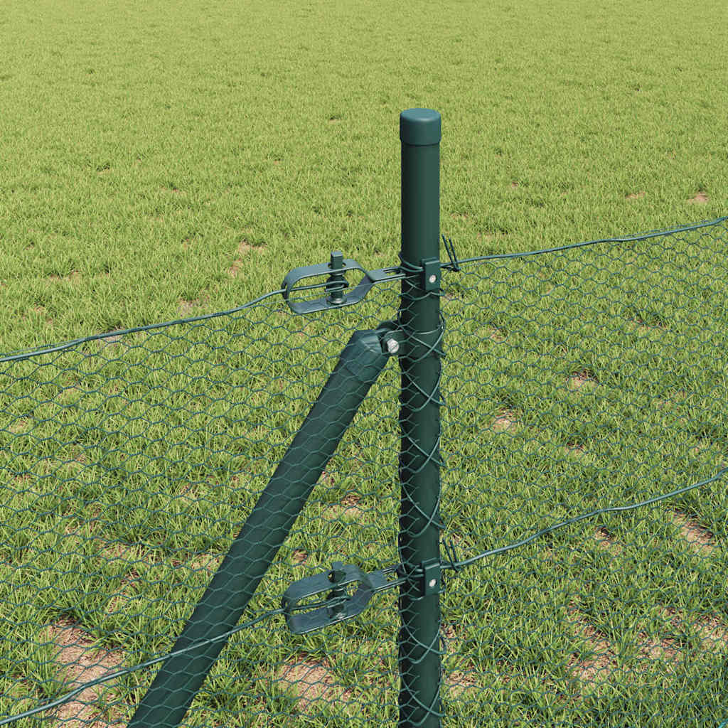 vidaXL Hexagon Hek Groen 0.4x10 m Staal