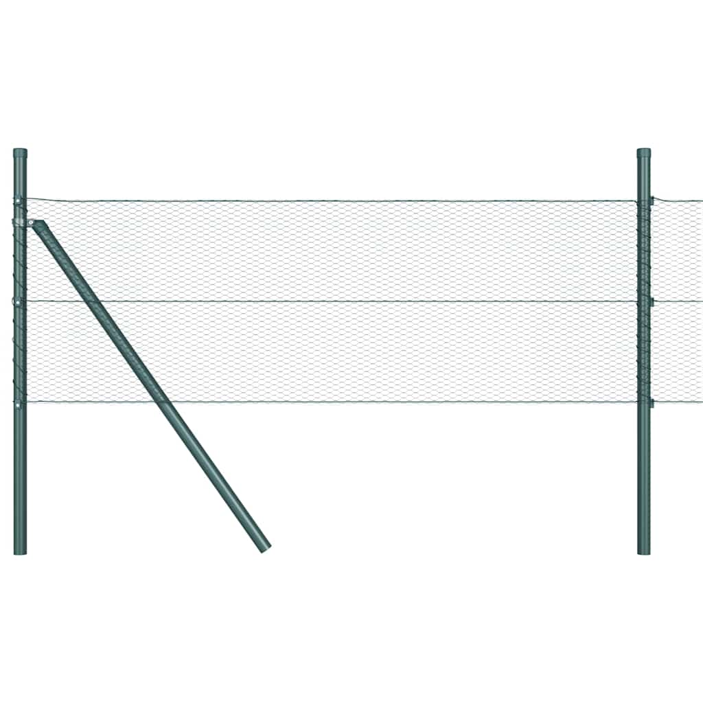 vidaXL Hexagon Hek Groen 0.4x10 m Staal