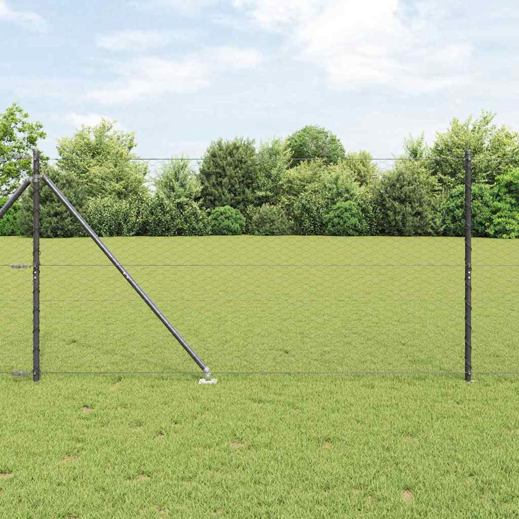 vidaXL Hexagon Hek Groen 0.4x10 m Staal