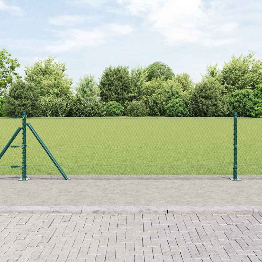 vidaXL Afrasteringspaal Groen