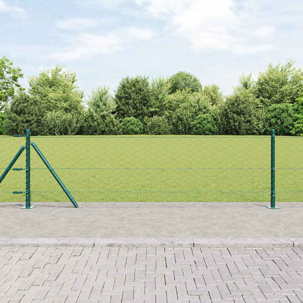 vidaXL Afrasteringspaal Groen
