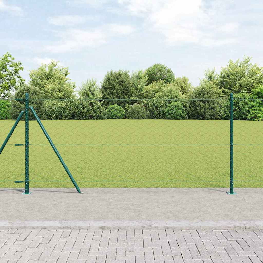 vidaXL Afrasteringspaal Groen