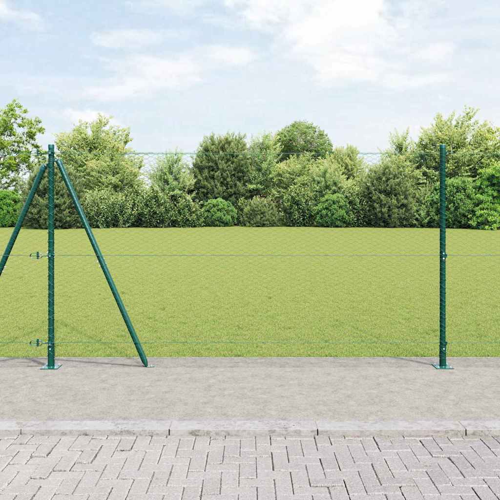 vidaXL Afrasteringspaal Groen