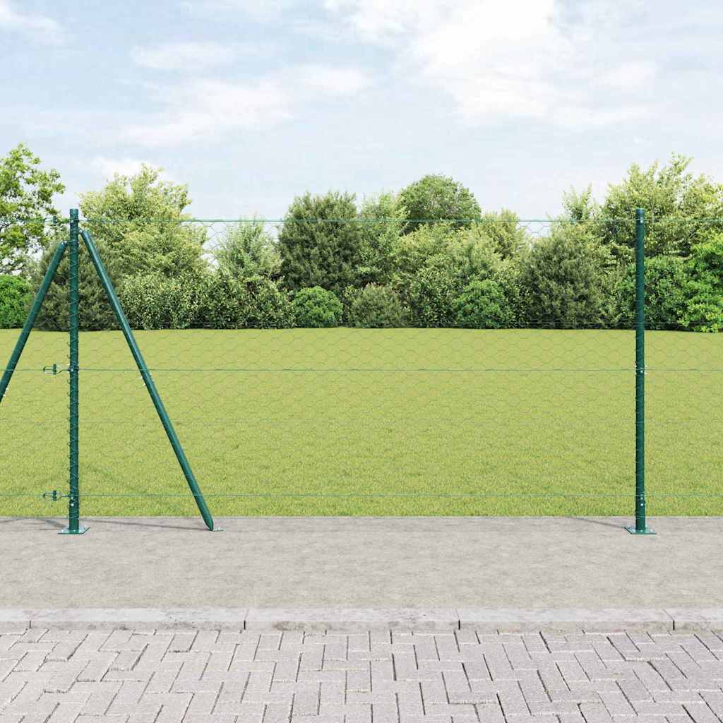 vidaXL Afrasteringspaal Groen