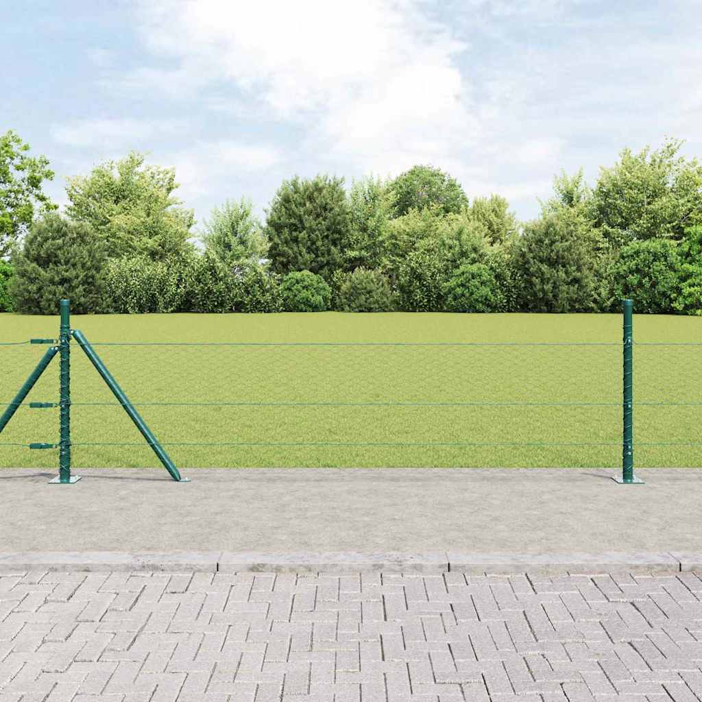 vidaXL Afrasteringspaal Groen