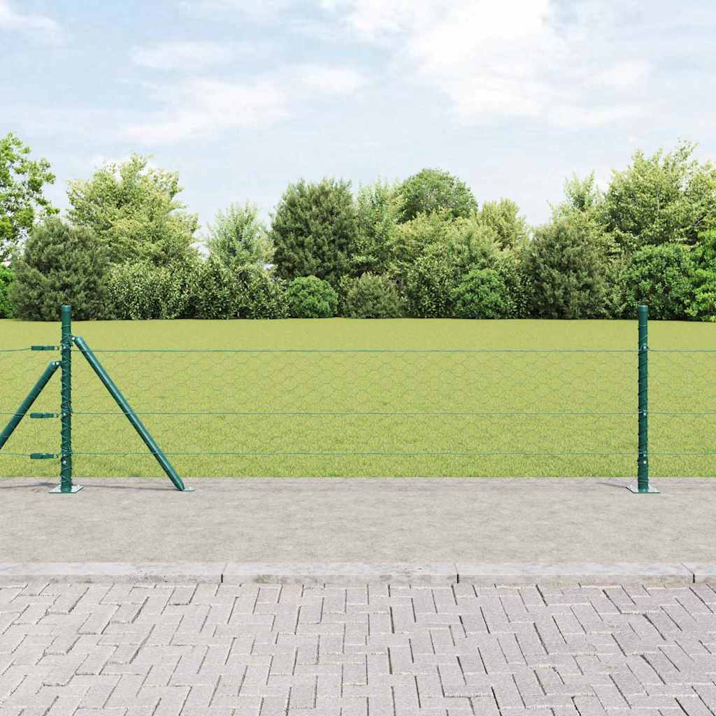 vidaXL Afrasteringspaal Groen