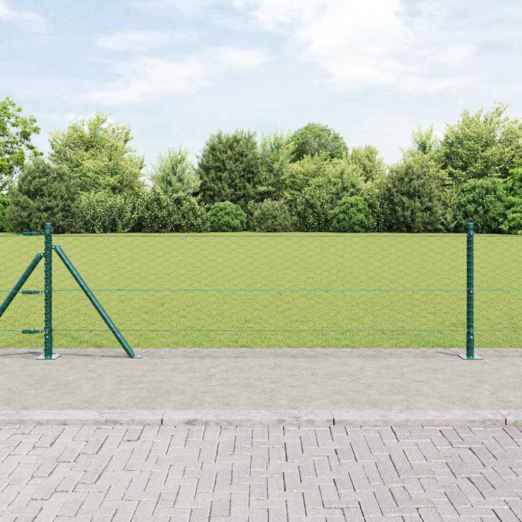 vidaXL Afrasteringspaal Groen