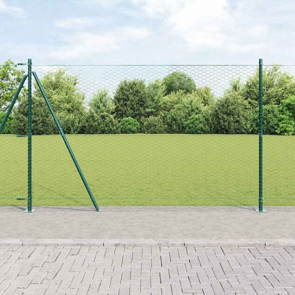vidaXL Afrasteringspaal Groen
