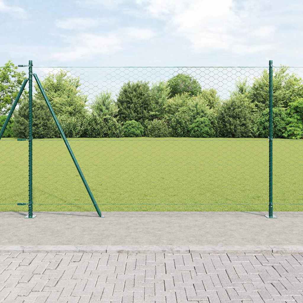 vidaXL Afrasteringspaal Groen
