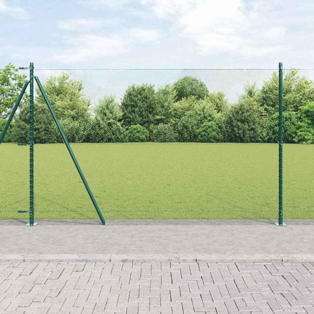 vidaXL Afrasteringspaal Groen