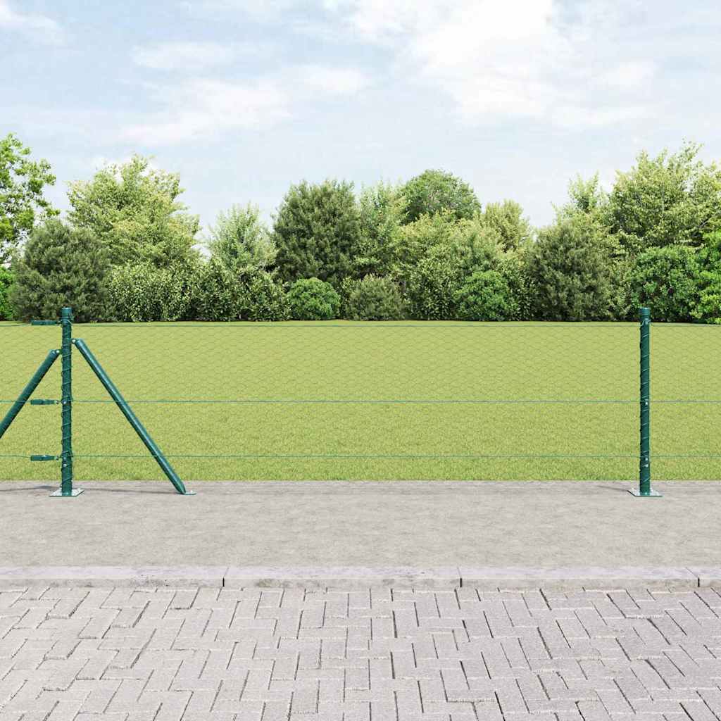 vidaXL Afrasteringspaal Groen