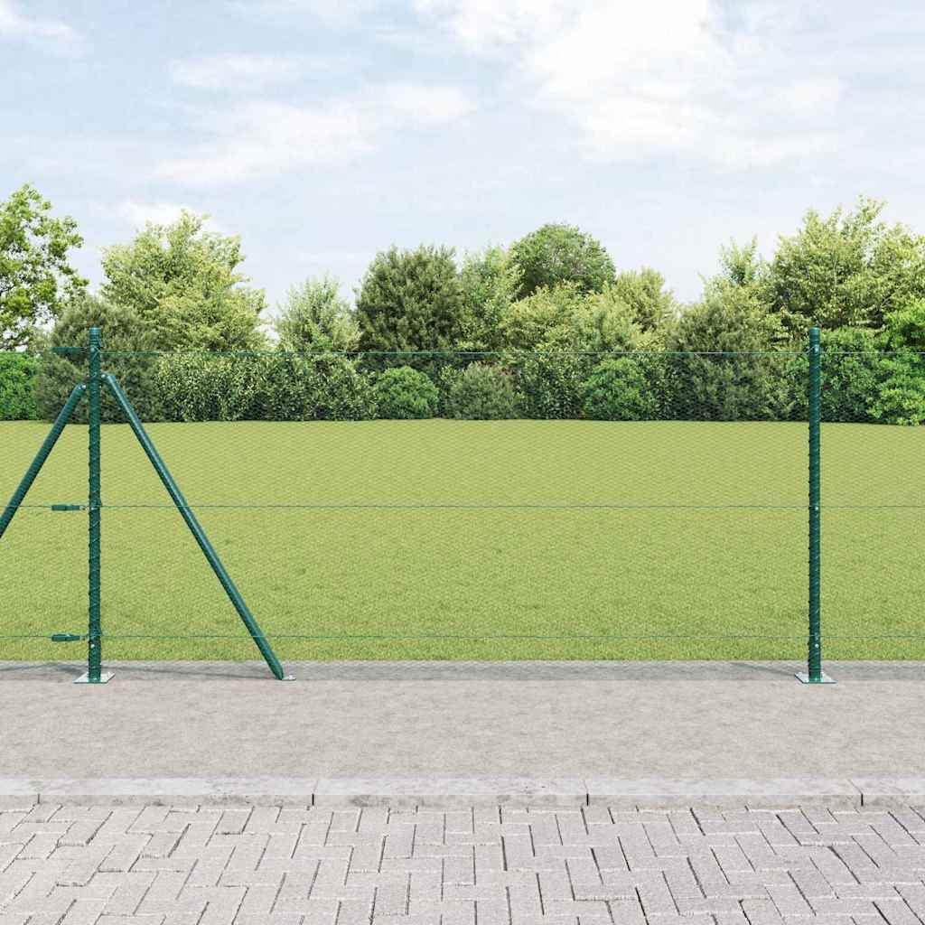 vidaXL Afrasteringspaal Groen