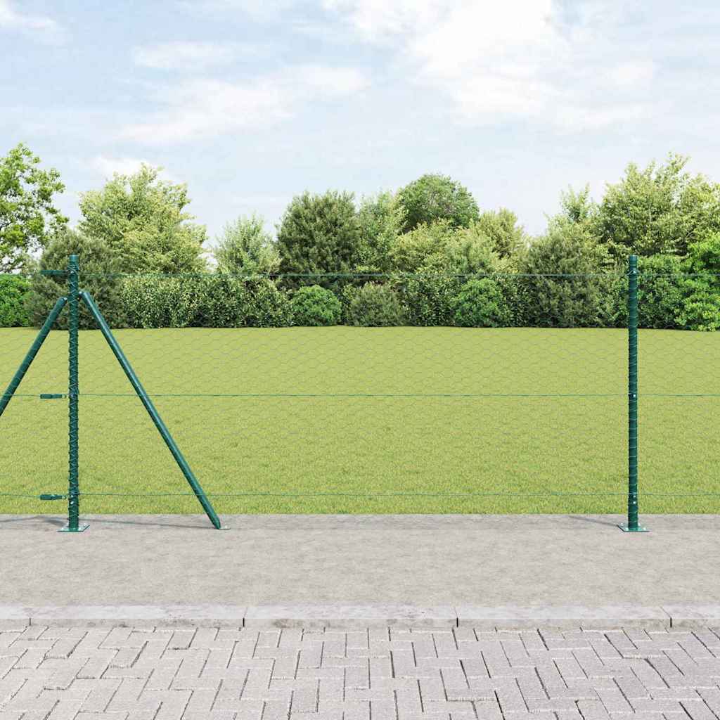 vidaXL Afrasteringspaal Groen
