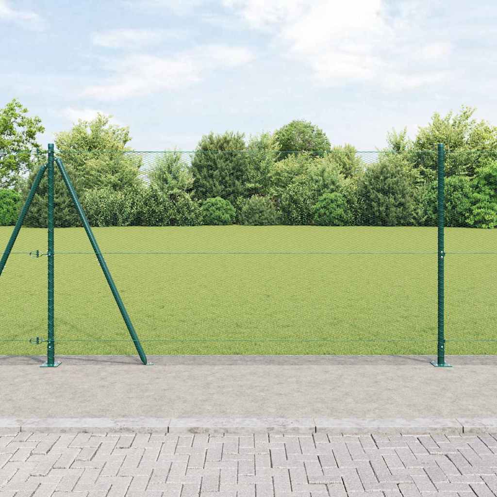 vidaXL Afrasteringspaal Groen