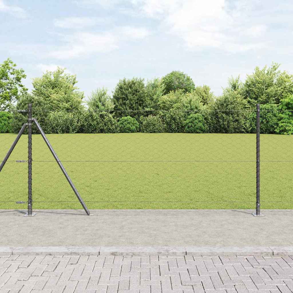 vidaXL Hexagon Hek Groen 0.4x10 m Staal