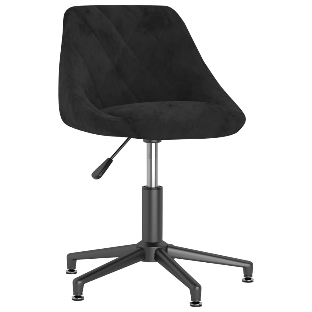 vidaXL Eetkamerstoelen draaibaar 2 st fluweel zwart