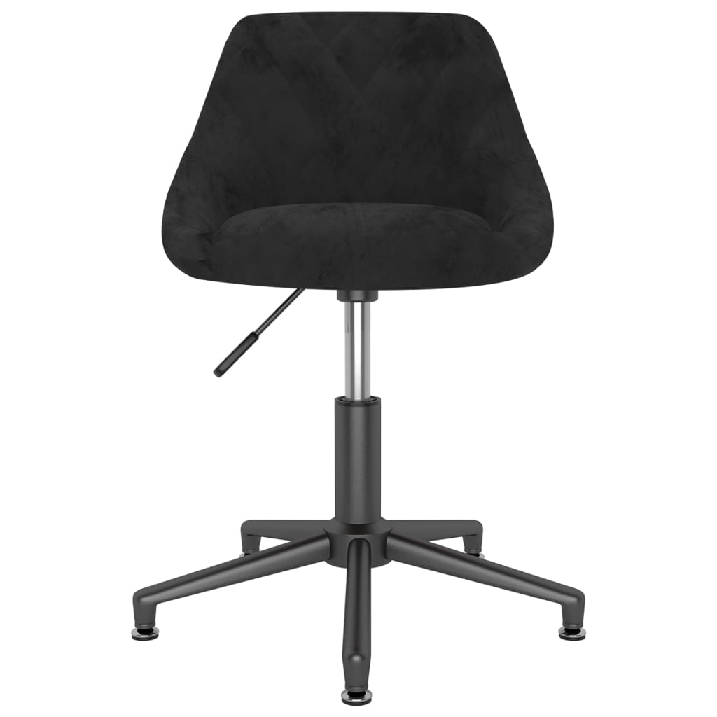 vidaXL Eetkamerstoelen draaibaar 2 st fluweel zwart