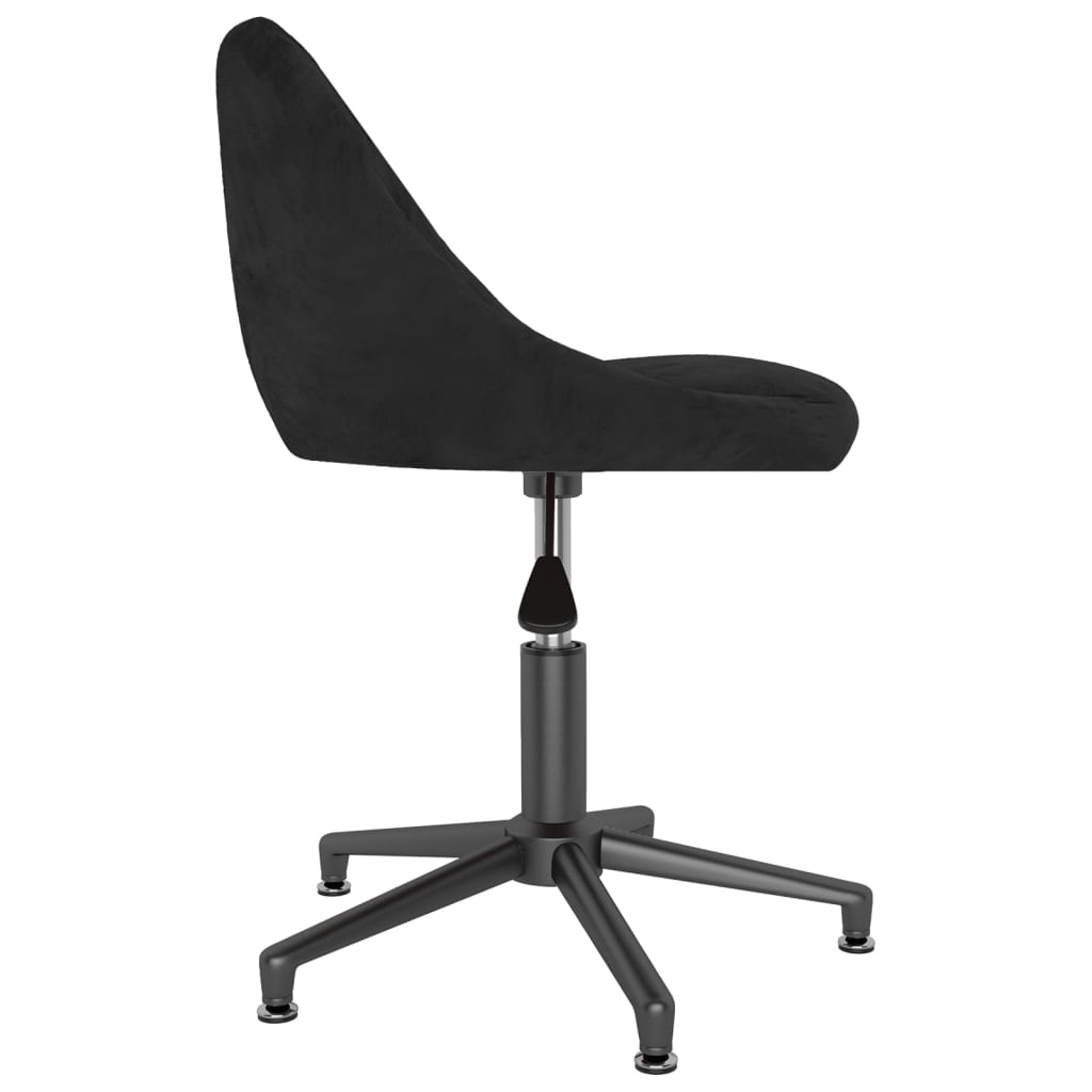 vidaXL Eetkamerstoelen draaibaar 2 st fluweel zwart