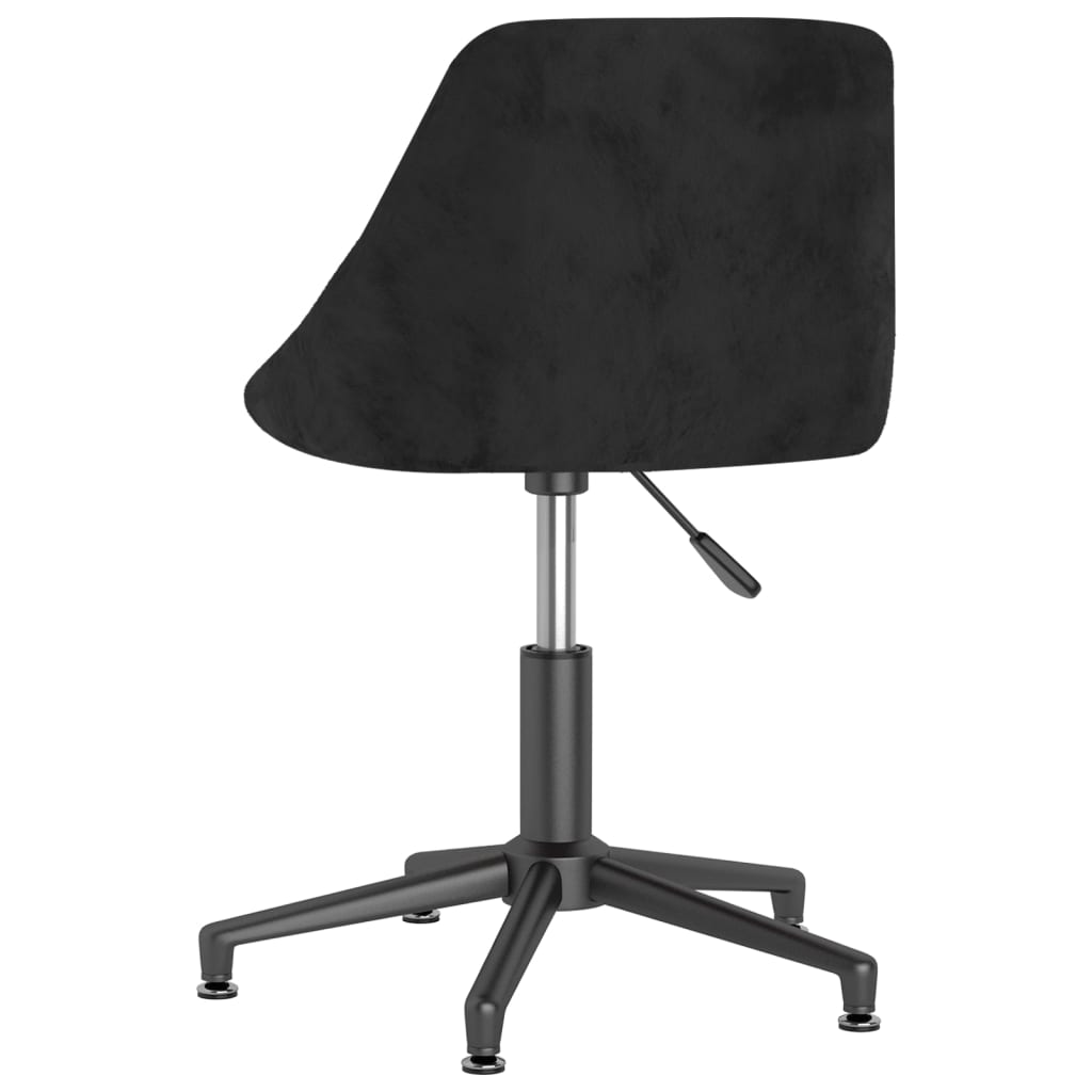 vidaXL Eetkamerstoelen draaibaar 2 st fluweel zwart