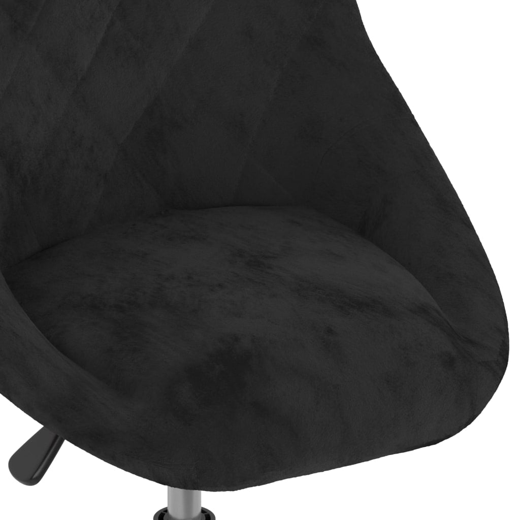 vidaXL Eetkamerstoelen draaibaar 2 st fluweel zwart