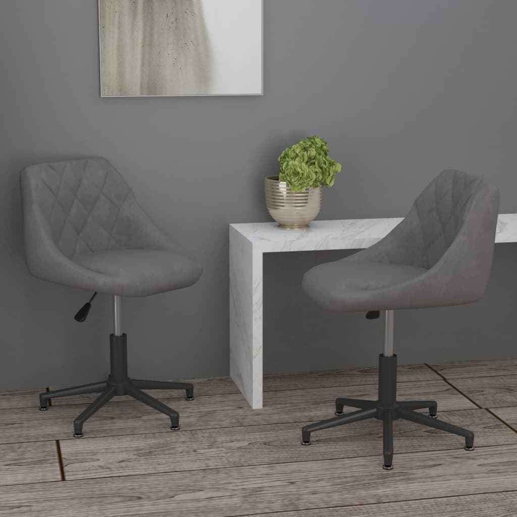 vidaXL Eetkamerstoelen draaibaar 2 st fluweel zwart